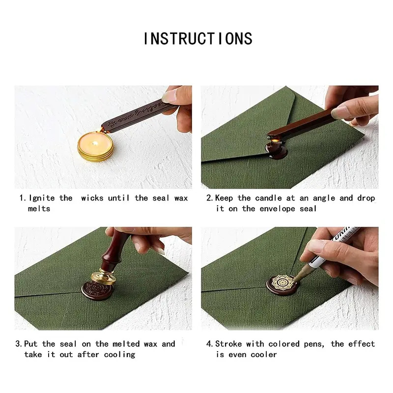 12pcs/bag Metallic Mixed Color - Wax Seal Stamp Kit review and price