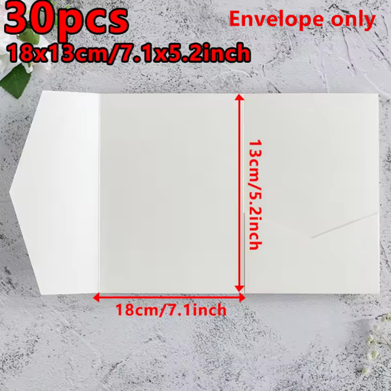 30pcs 18x13cm Green Envelopes  - Stationery Supplies Business review and price