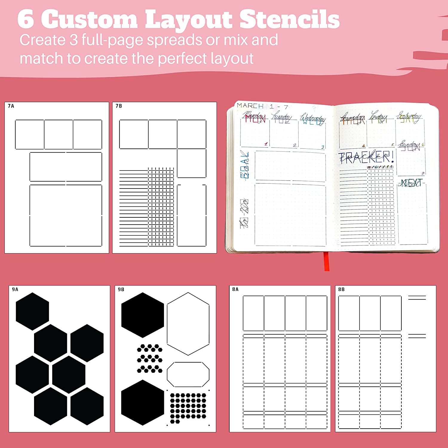 6Pack Reusable Plastic Weekly  - Notebook Dotted A5 review and price