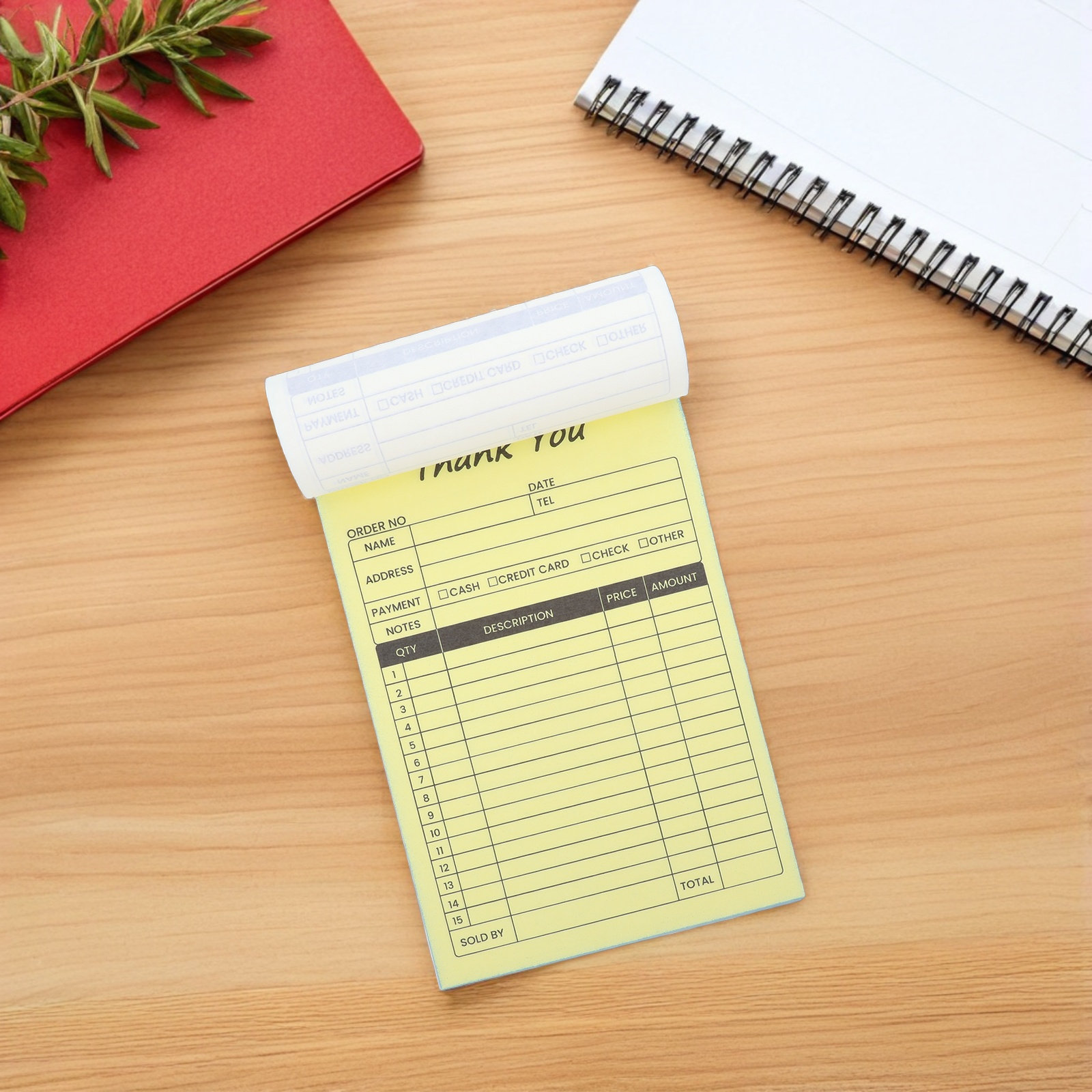 2Pcs Business Invoice Receipt  - Carbon Copy Book review and price