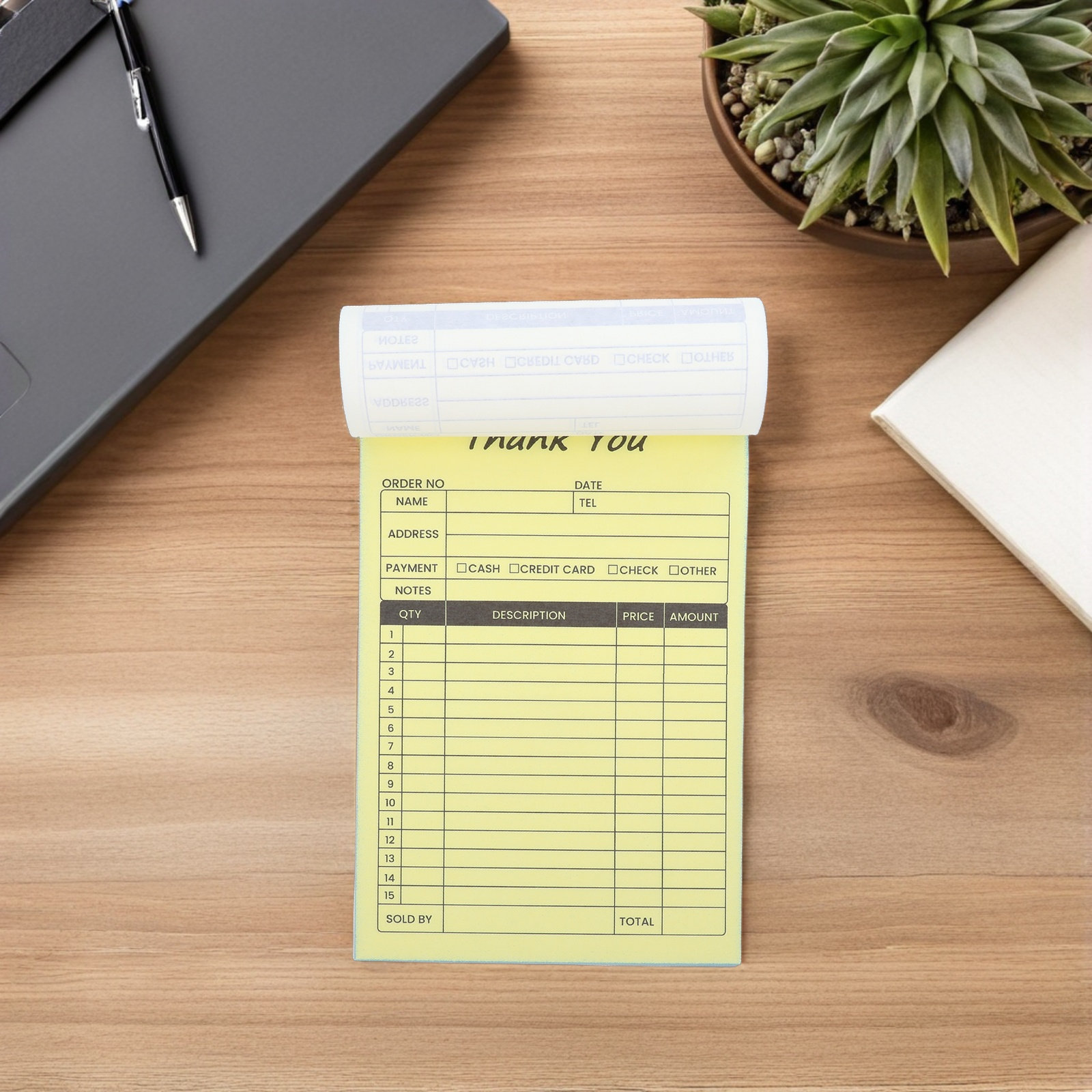 2Pcs Business Invoice Receipt  - Carbon Copy Book review and price