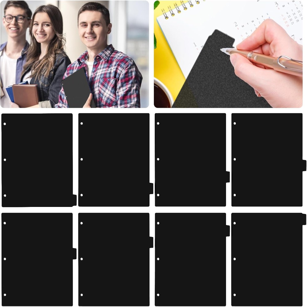 8 Tab Black Plastic Binder Div - Index Tab Divider review and price