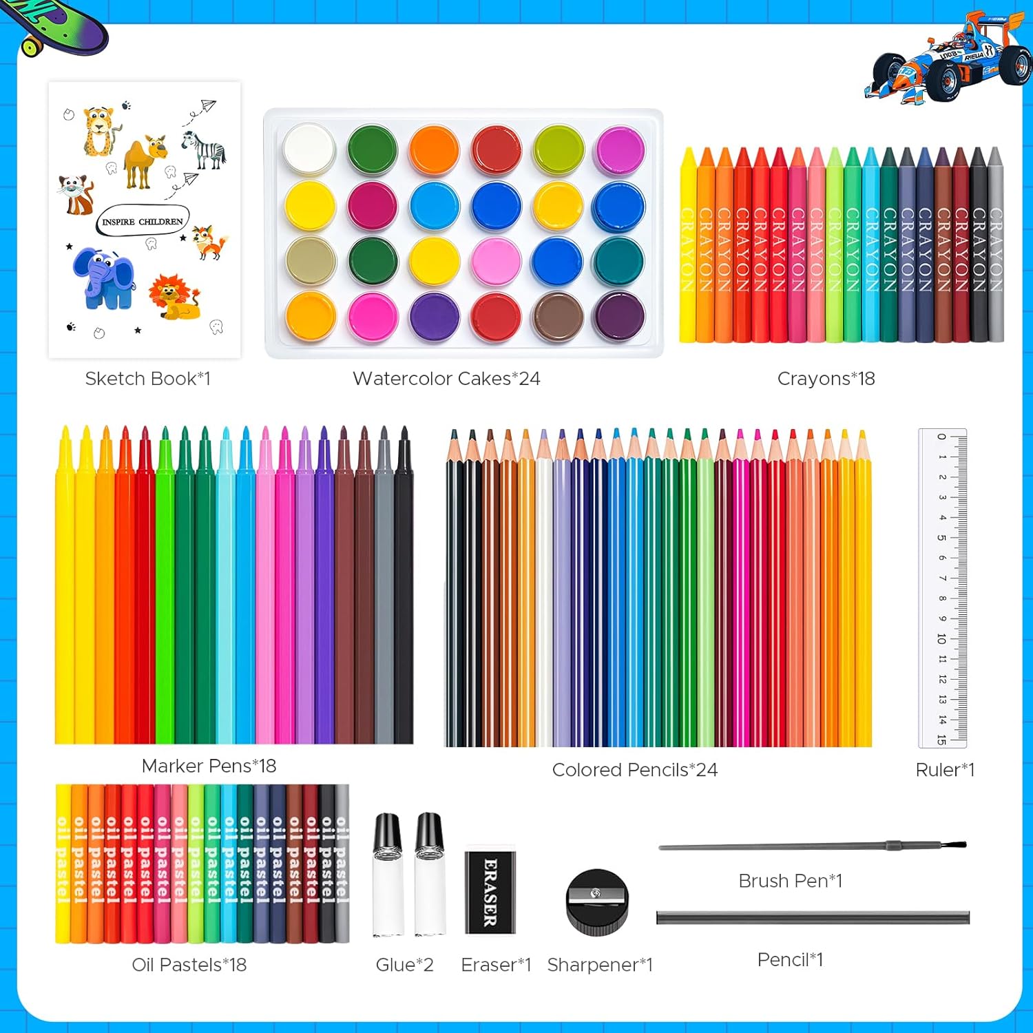 110PCS Arts & Crafts Supplies  - Highlighter Set Pastel review and price