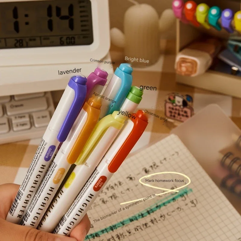 5 Colors/box Double Headed Hig - Highlighter Set Pastel review and price