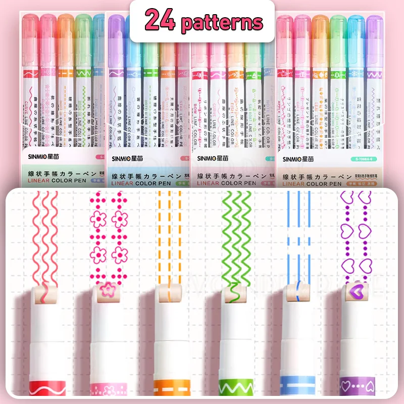 6/12/18/24Pcs Flower Pattern H - Highlighter Set Pastel review and price